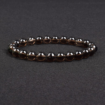 Füstkvarc ásvány karkötő          (Méret: 15cm)